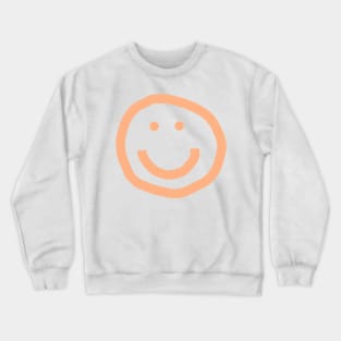 Peach Fuzz Smiley Face Pantone Color of the Year 2024 Crewneck Sweatshirt